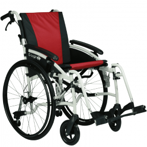 Ľahký invalidný vozík EXCEL G-LOGIC - strieborná konštrukcia oranžový poťah